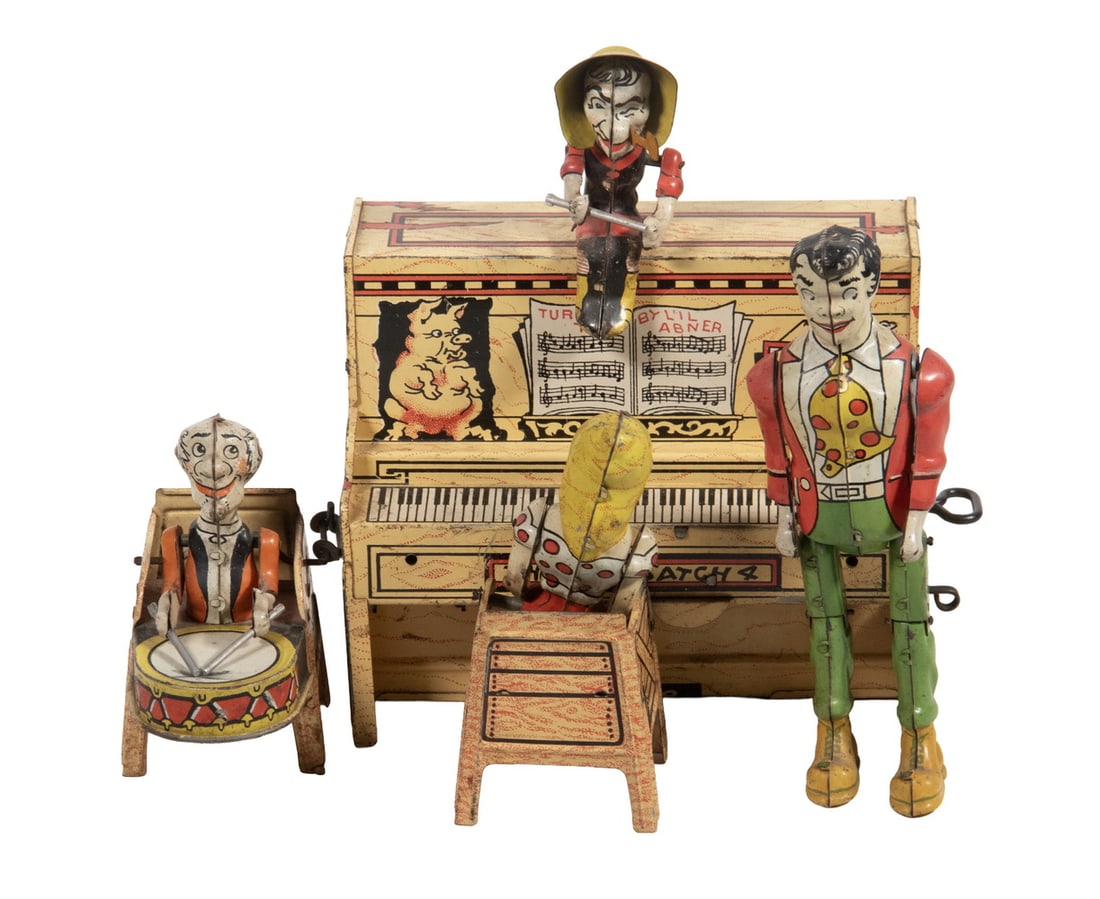 UNIQUE ART TIN LITHO L'IL ABNER DOGPATCH BAND TOY (1 of 2)