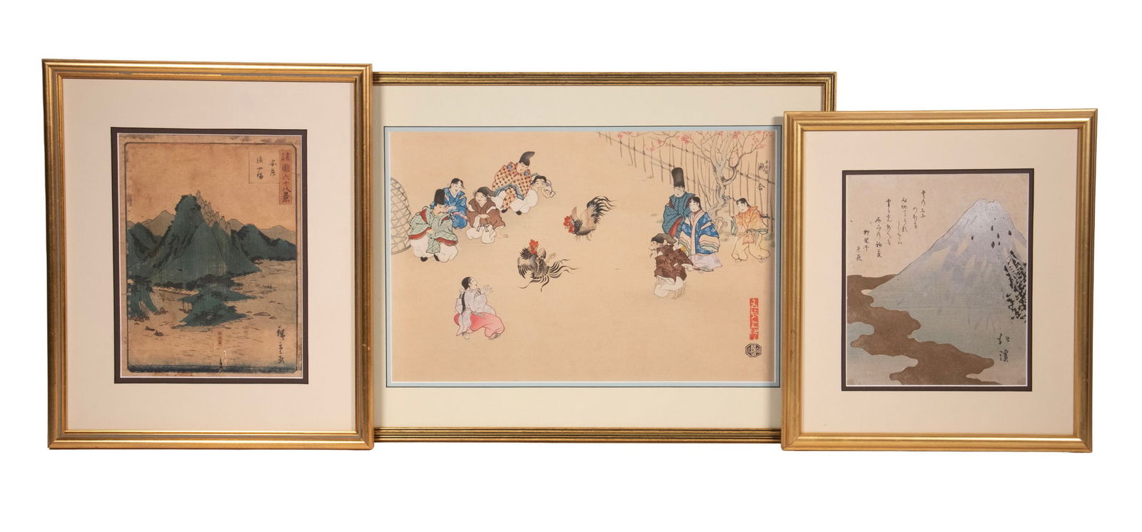 (3) JAPANESE WOODBLOCK PRINTS, INCLUDING HIROSHIGE II (1 of 5)