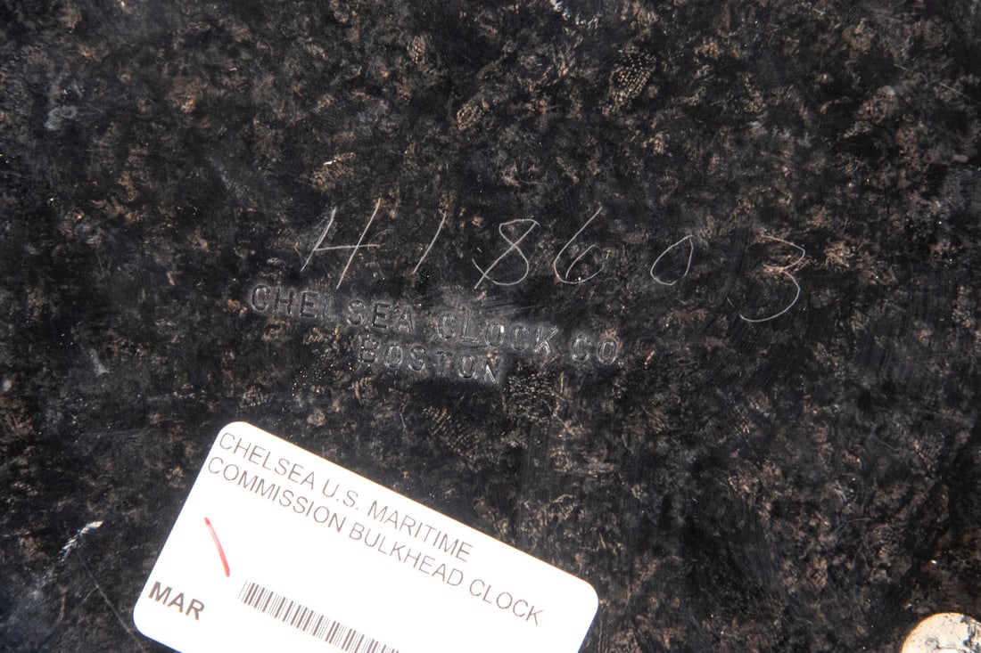 CHELSEA U.S. MARITIME COMMISSION BULKHEAD CLOCK - 3