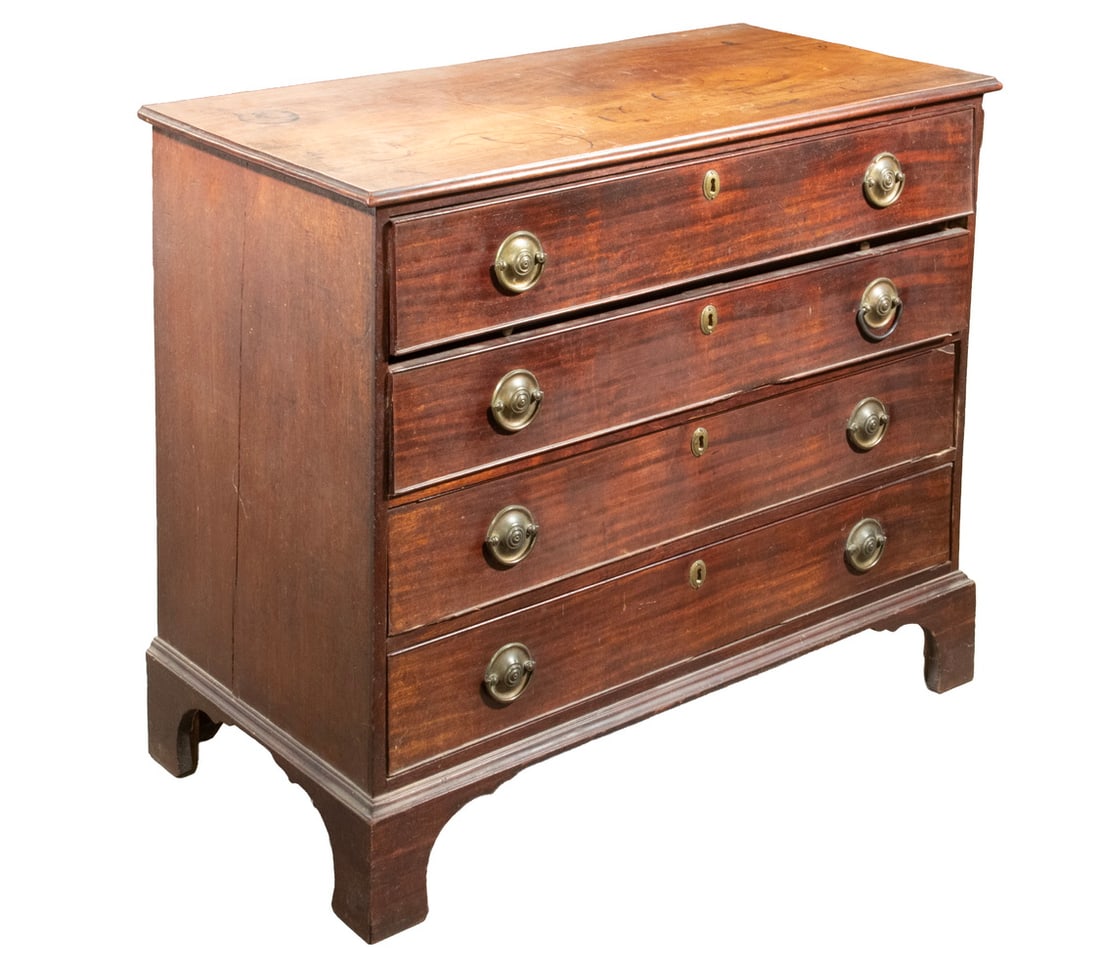 CHIPPENDALE FOUR-DRAWER CHEST (1 of 5)
