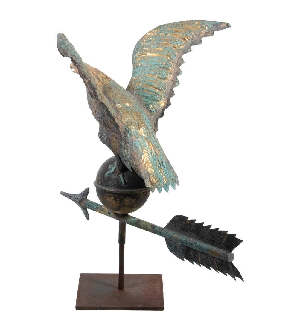 SMALL SCALE EAGLE WEATHERVANE ON STAND - 2