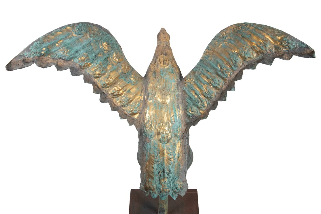 SMALL SCALE EAGLE WEATHERVANE ON STAND - 3