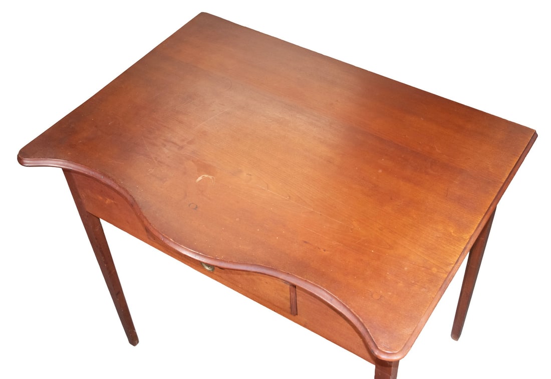 CHERRY SERPENTINE SERVING TABLE - 2