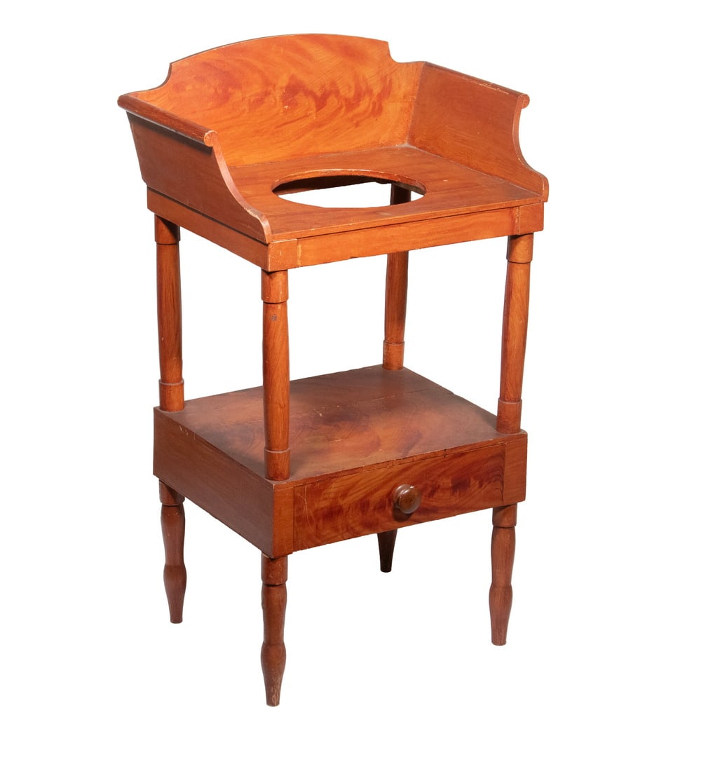 EARLY DECORATED NEW ENGLAND WASHSTAND (1 of 2)
