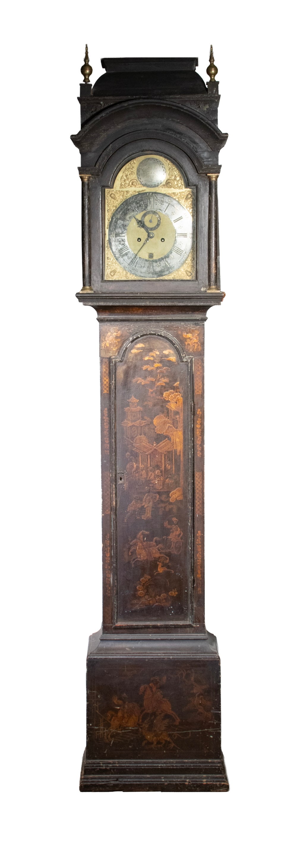 EARLY 18TH C. THOMAS GRACE OF LONDON JAPANNED TALL CLOCK (1 of 8)