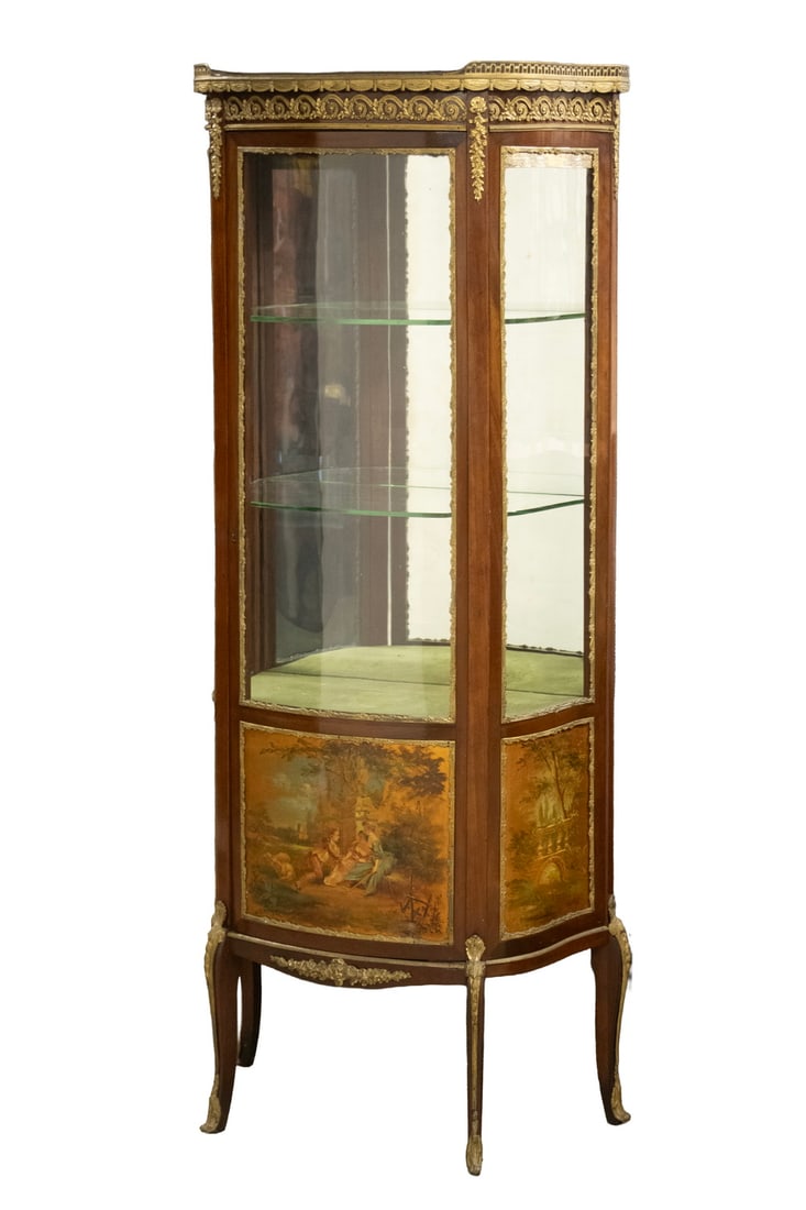 FRENCH BRONZE MOUNTED MAHOGANY VITRINE (1 of 2)