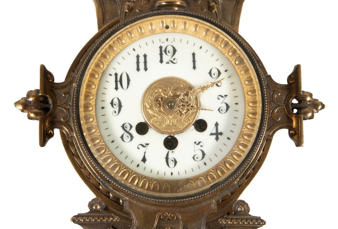 FRENCH BRONZE WALL CLOCK - 2
