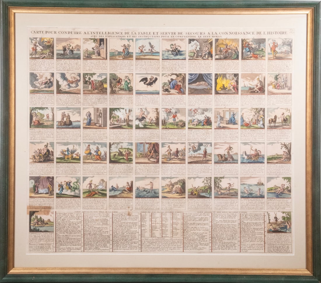 HENRI ABRAHAM CHATELAIN (1684- 1743) & NICOLAS GUEUDEVILLE (1652-1721): Carte pour Conduire a l'Intelligence de la Fable et Servir de Secours a la Connoissance de l'Histoire avec des Explications et des Instructions pour en Comprendre le Sens Moral fom "Atlas