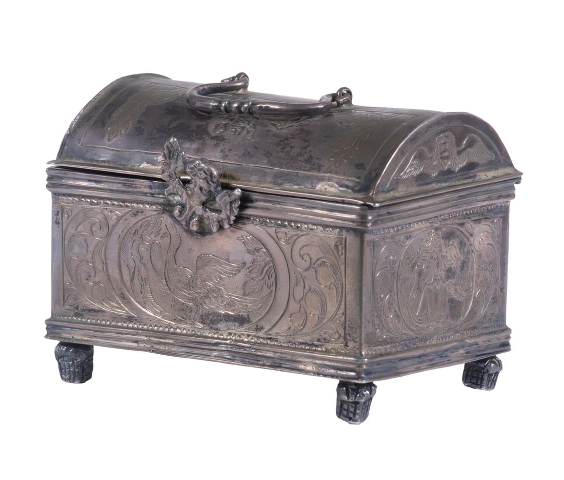 DUTCH SILVER MARRIAGE CASKET (1 of 4)