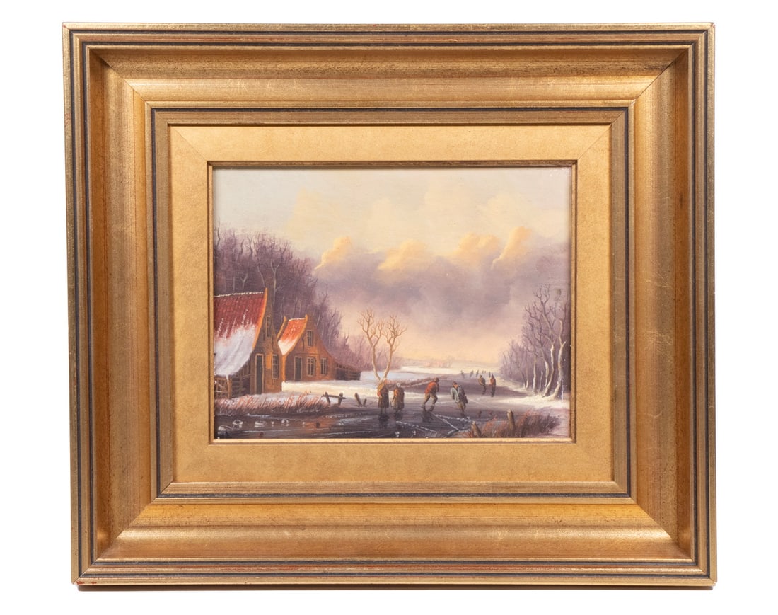 19TH C. DUTCH WINTER LANDSCAPE (1 of 4)