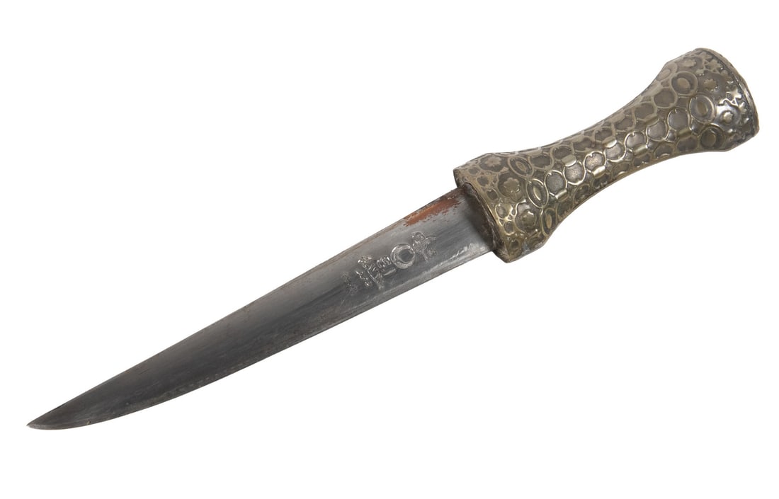 DATED 1916 OTTOMAN DAGGER W/ REPOUSSED SHEATH - 3
