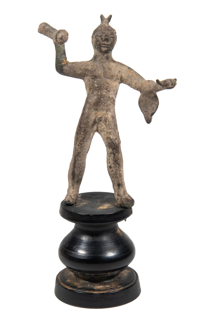EARLY GREEK BRONZE FIGURE OF A WARRIOR (1 of 2)