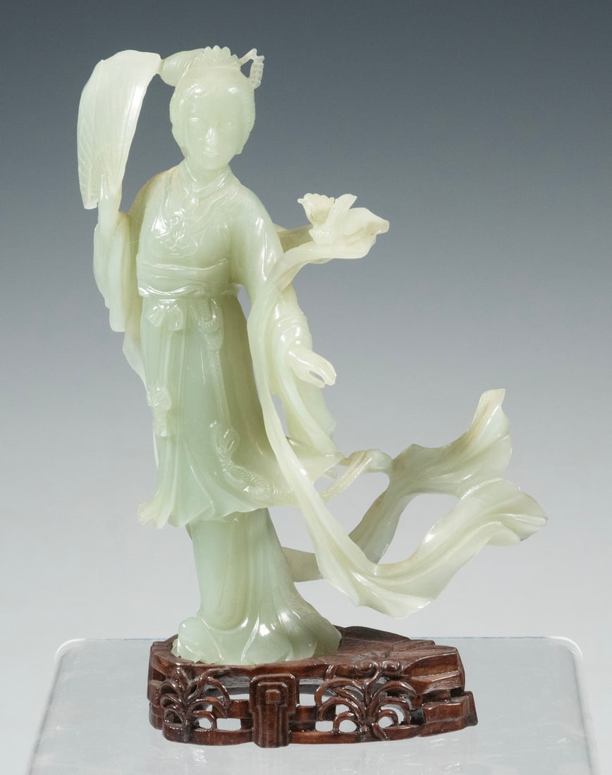 CHINESE CARVED HARDSTONE GUANYIN FIGURE (1 of 3)