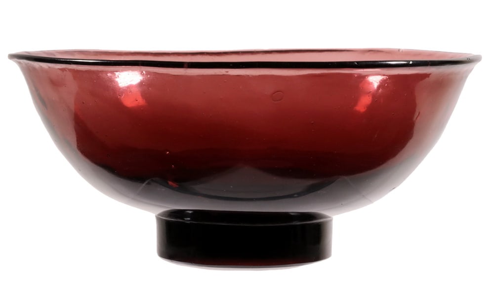 CHINESE PEKING GLASS BOWL WITH QIANLONG MARK (1 of 4)