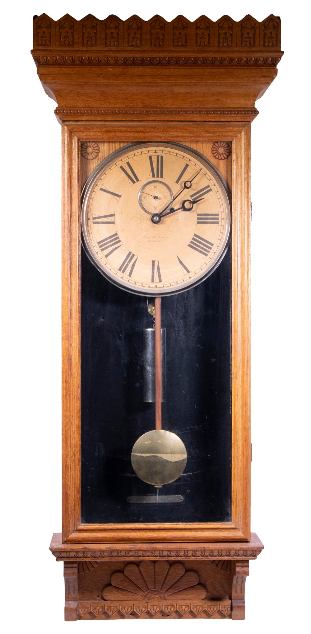 GILBERT NO. 14 WALL REGULATOR CLOCK (1 of 4)