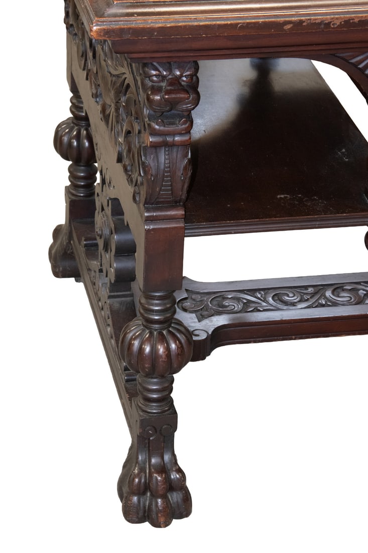 VICTORIAN WALNUT LIBRARY TABLE - 2
