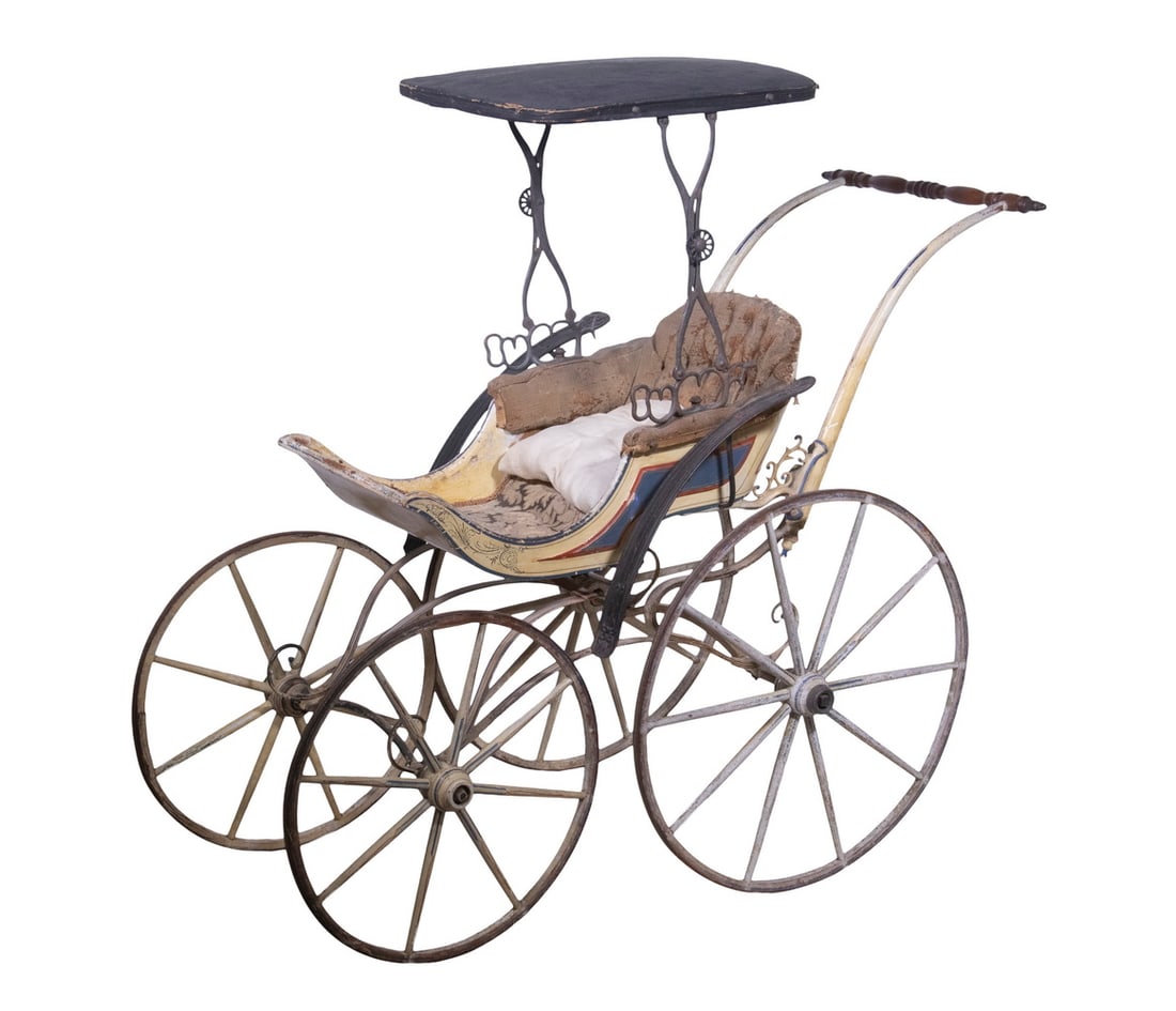 FINEST QUALITY AMERICAN BABY CARRIAGE, CIRCA 1876 (1 of 4)
