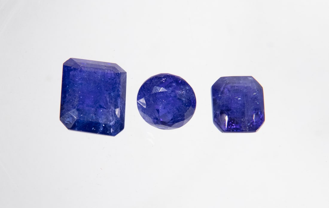 (3PC) TOTAL 74.75 CARATS TANZANITES, LOOSE (1 of 2)