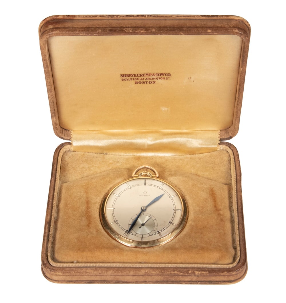 OMEGA 14K GOLD FILLED 17-JEWEL SWISS POCKET WATCH (1 of 5)