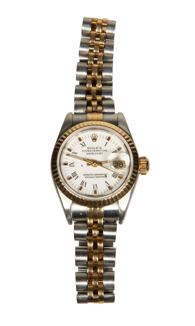 ROLEX 18K GOLD LADY DATEJUST WRISTWATCH (1 of 3)