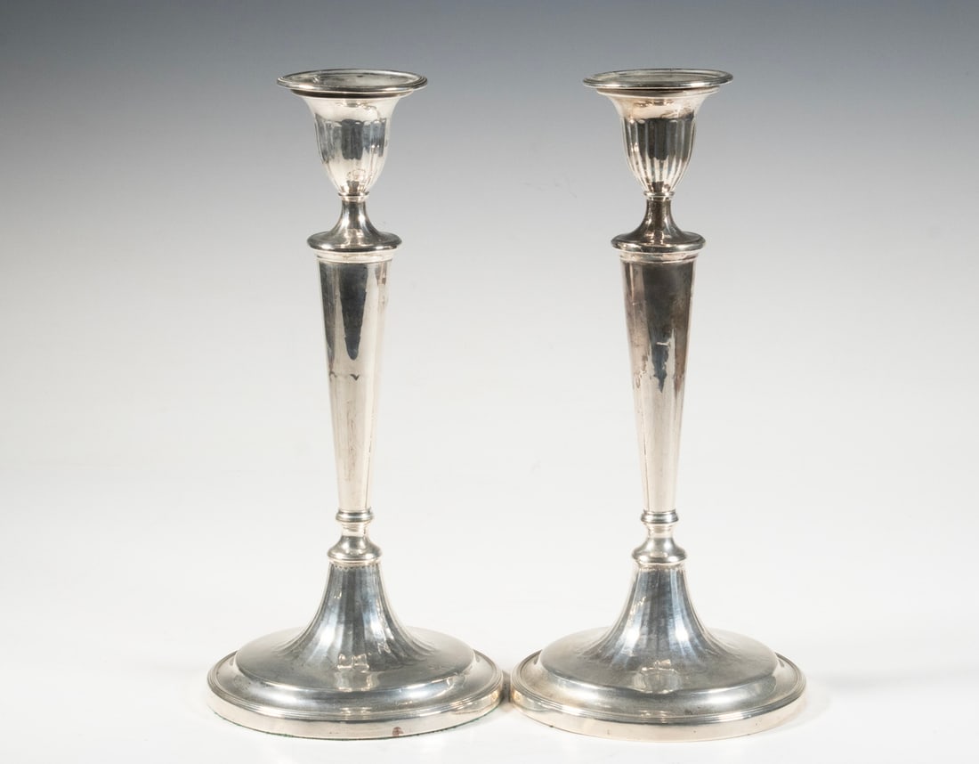 PR GEORGE III PERIOD STERLING CANDLESTICKS (1 of 2)