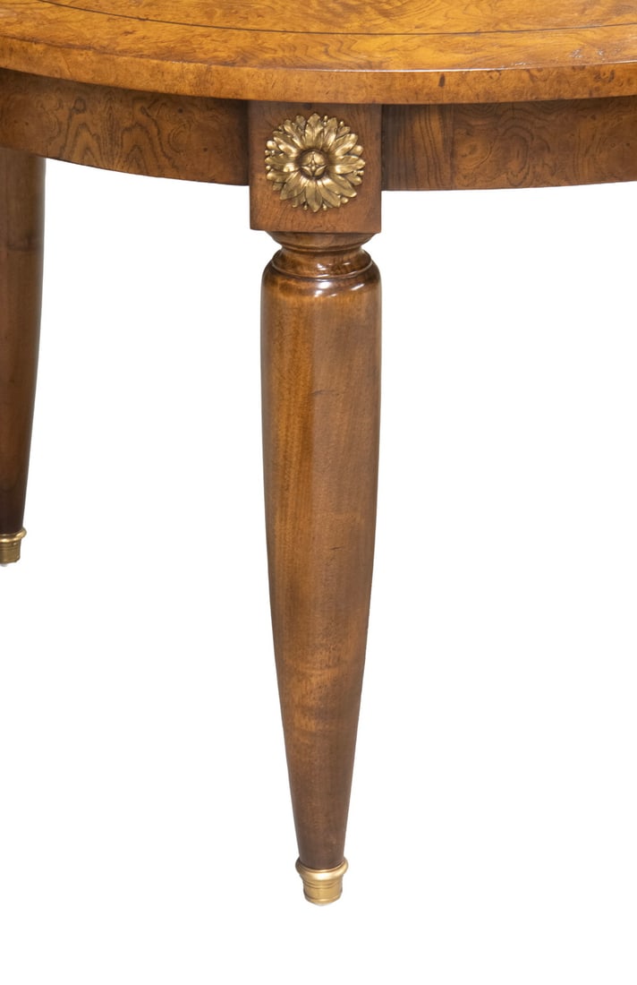 WILLIAM SWITZER CUSTOM OVAL OYSTER WALNUT DINING TABLE - 2