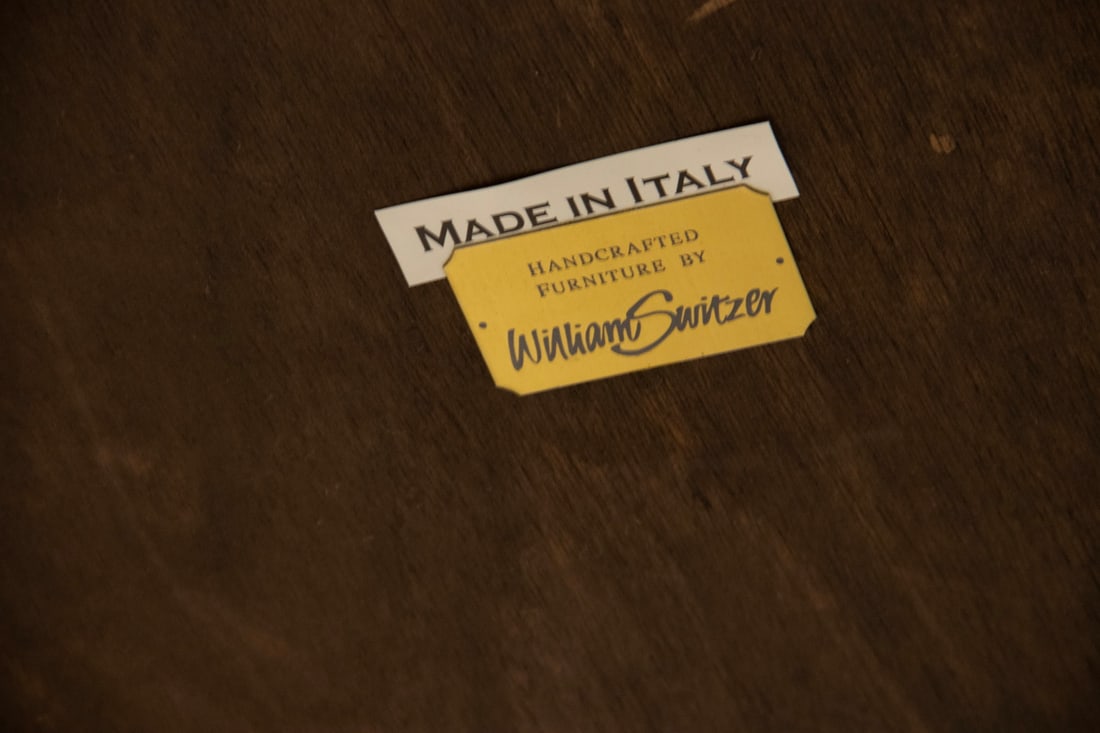 WILLIAM SWITZER CUSTOM OVAL OYSTER WALNUT DINING TABLE - 4