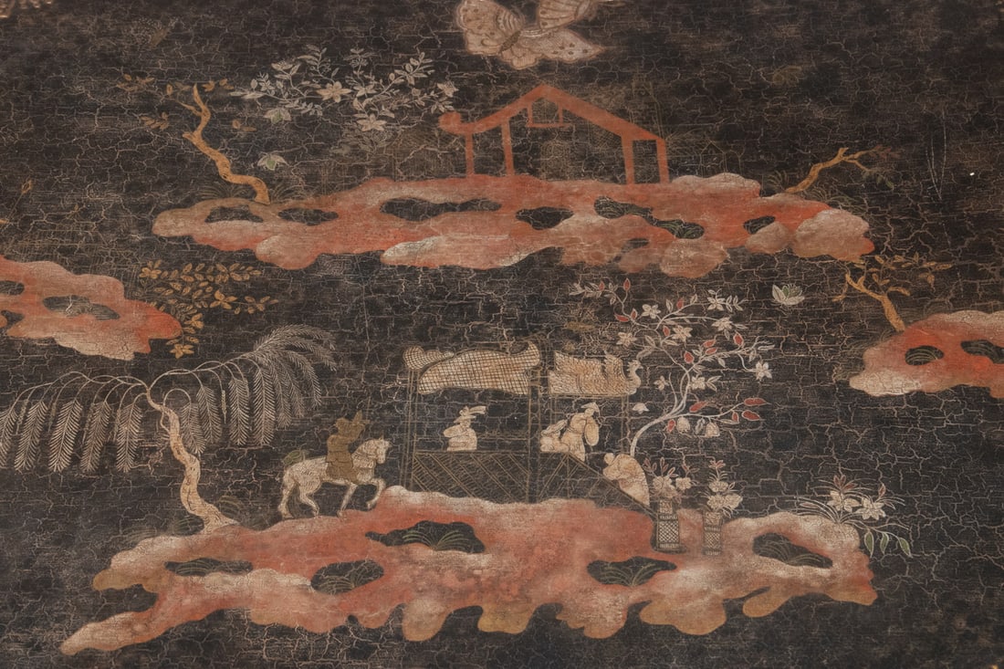 CUSTOM PAINTED OVAL COFFEE TABLE - 3