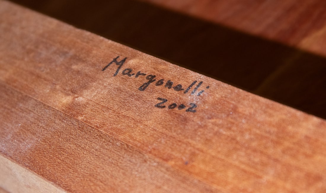 DAVID MARGONELLI CHERRY DINING TABLE FROM EDGECOMB, ME - 3