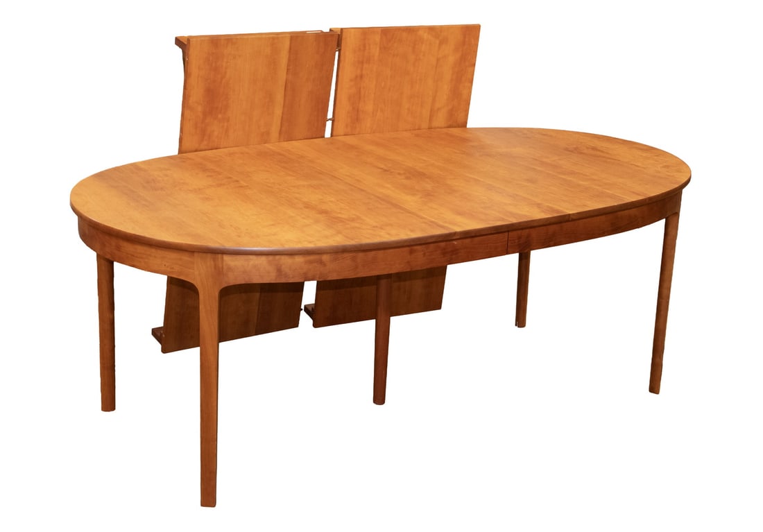 DAVID MARGONELLI CHERRY DINING TABLE FROM EDGECOMB, ME - 4