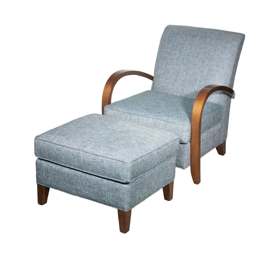 YOUNGER FURNITURE CHAIR & OTTOMAN SET (1 of 4)