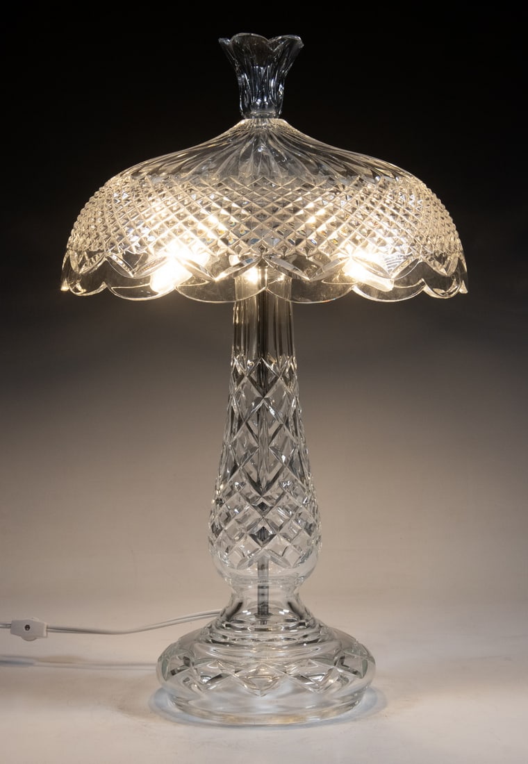 WATERFORD CUT CRYSTAL TABLE LAMP - 4