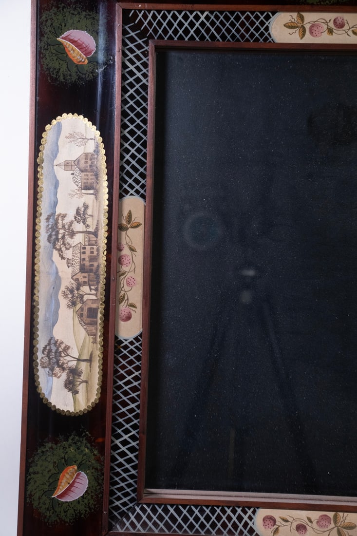 REPLICA ANCESTRAL REVERSE GLASS PAINTED MIRROR - 3