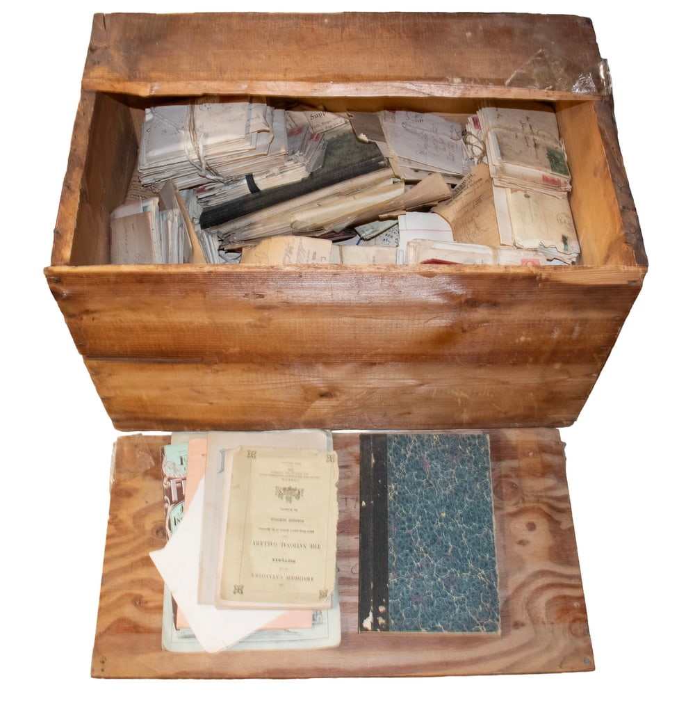 CRATE OF LETTERS FROM GEORGE NOYES MILLER, TURN OF CENTURY FEMINIST ADVOCATE: George Noyes Miller (1845–1904), a nephew of John Humphrey Noyes, was a founder and business representative of the Oneida Community, a perfectionist movement promoting women's sexual rights,