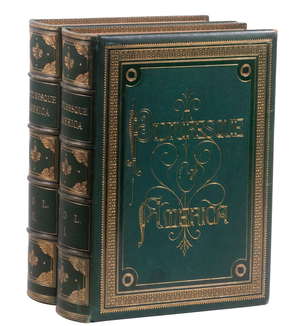 (2 VOLS) "PICTURESQUE AMERICA" EDITED BY WILLIAM CULLEN BRYANT, 1874: Picturesque America. Or, The Land We Live In. A Delineation by Pen and Pencil of the Mountains, Rivers, Lakes, Forests, Water-Falls, Shores, Canyons, Valleys, Cities, and Other Picturesque Features