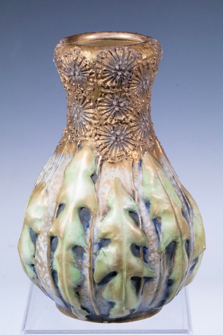 AUSTRIA AMPHORA JEWELED ART NOUVEAU VASE (1 of 2)