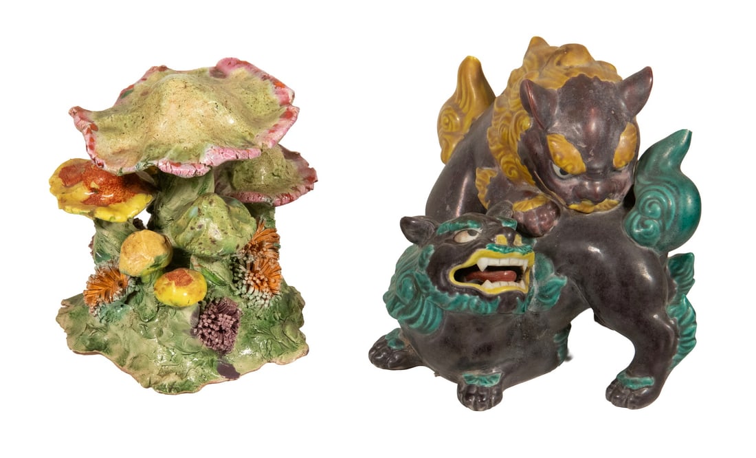 (2) DECORATIVE POTTERY SCULPTURES (1 of 2)