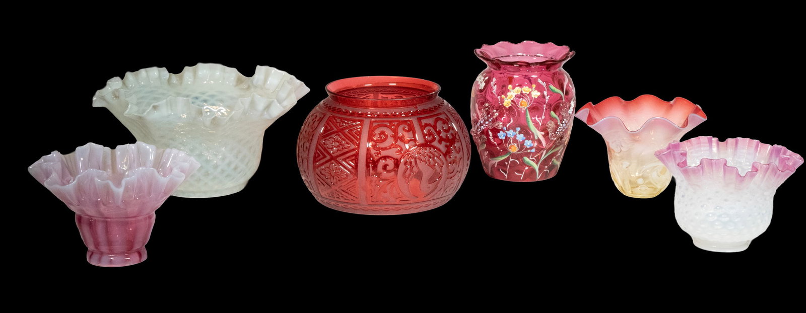 (5) ART GLASS LAMP SHADES (1 of 1)