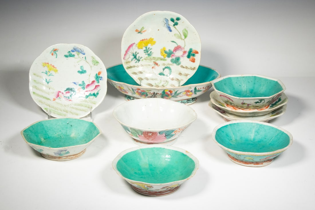 (10) CHINESE FAMILLE ROSE PORCELAIN BOWLS, 19TH?20TH CENTURY (1 of 1)