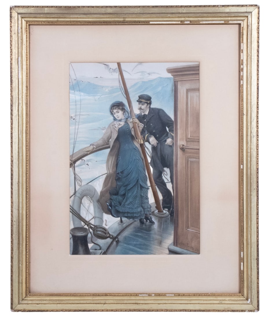 VICTORIAN ROMANTIC MARINE PRINT (1 of 3)