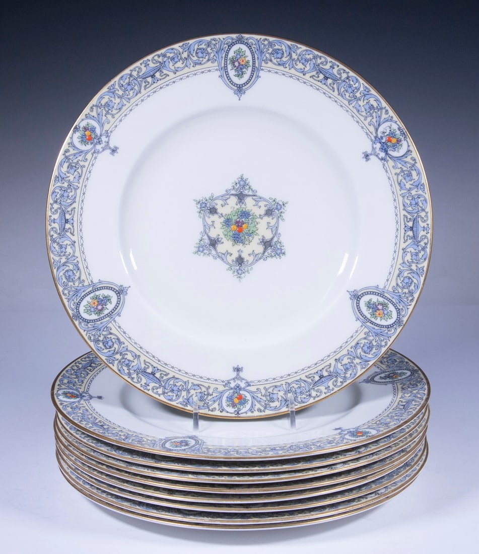 (9) ROYAL WORCESTER "PORTIA" DINNER PLATES (1 of 2)