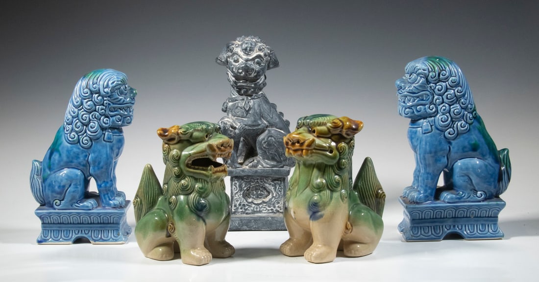 (2 PAIR) & ONE SINGLE FOO DOGS (1 of 4)