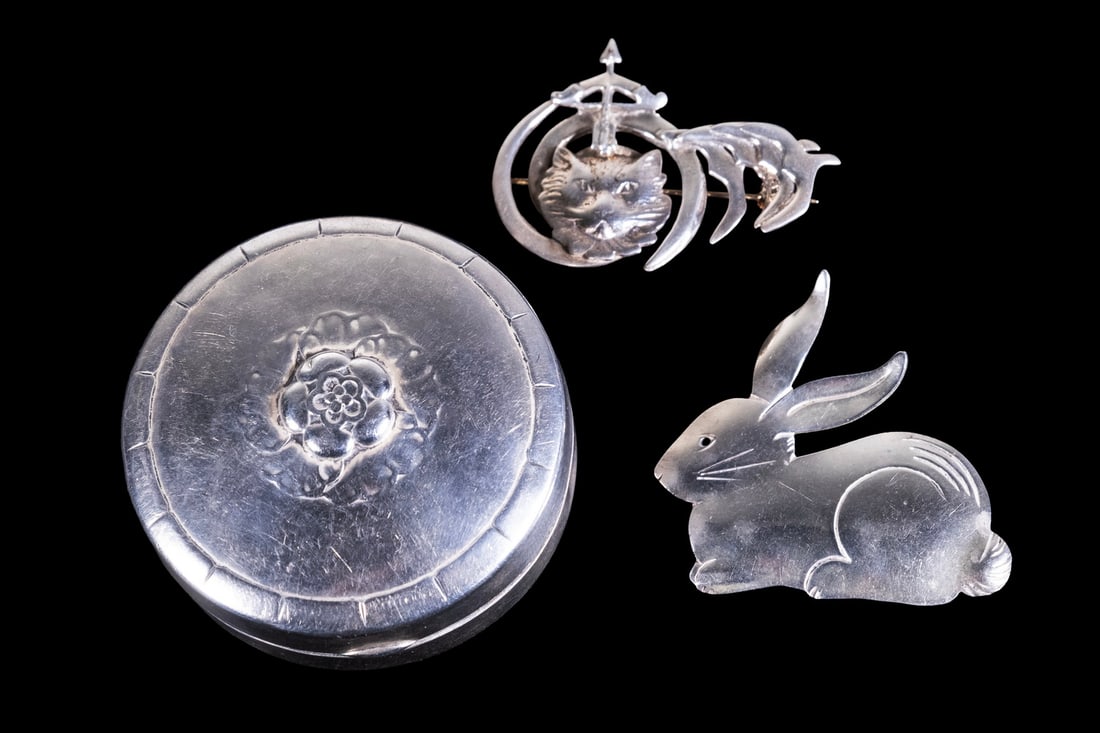 (3) VINTAGE STERLING SILVER FIGURAL PIECES (1 of 2)