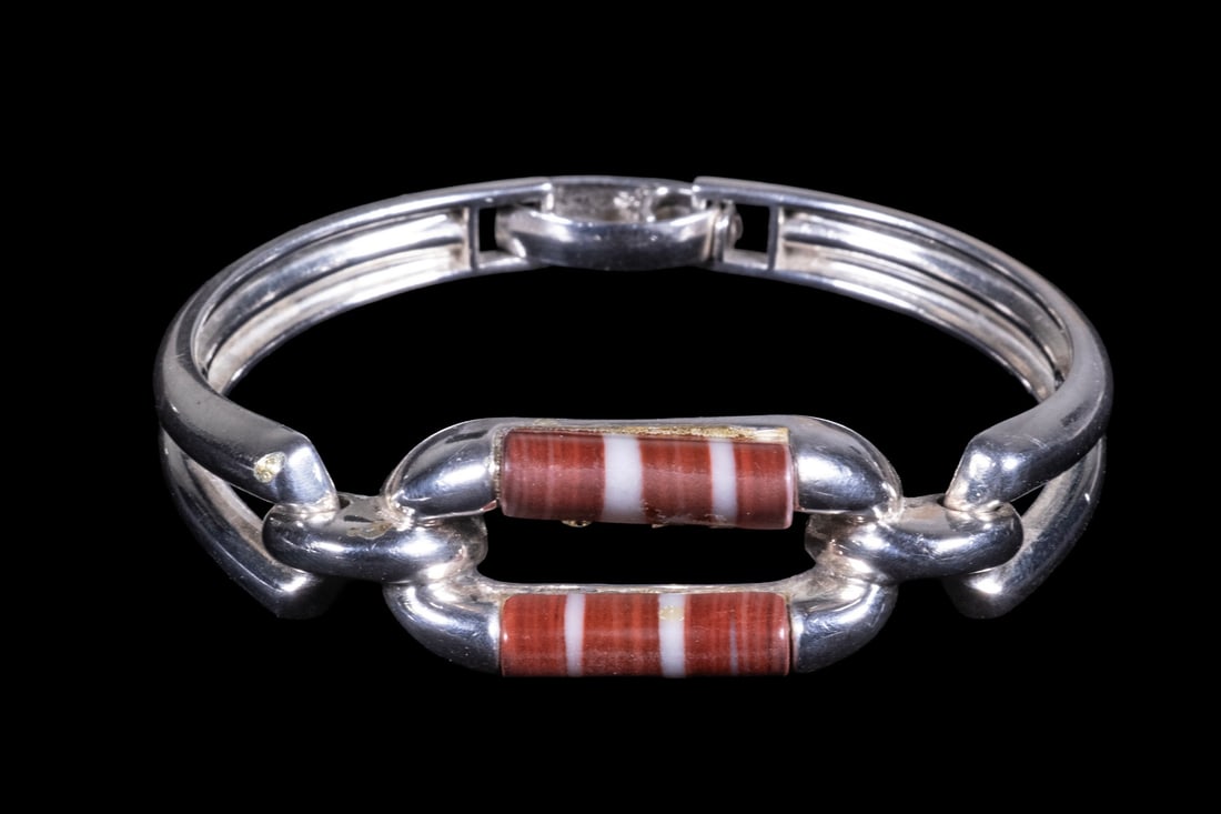 GERMANY GROSSE STERLING SILVER AGATE BRACELET, 1975 (1 of 2)