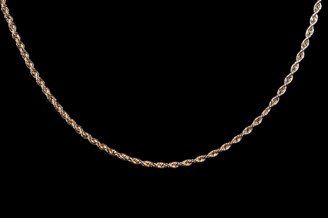 14K YELLOW GOLD ROPE CHAIN NECKLACE (1 of 2)