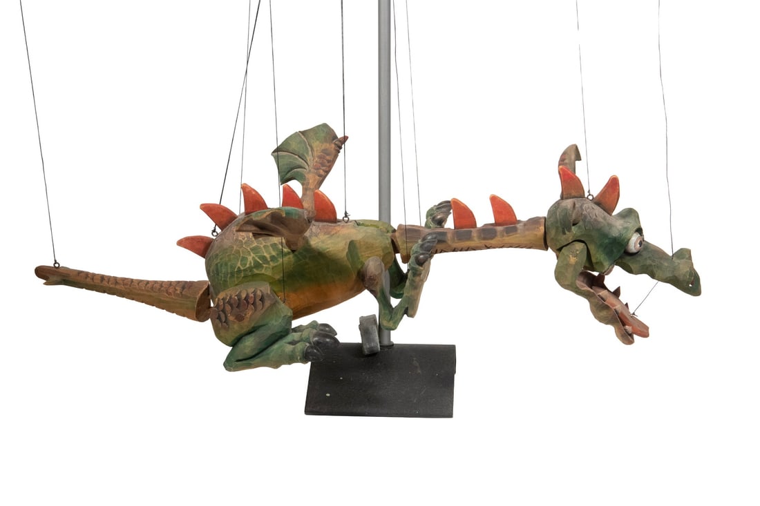 CZECH DRAGON MARIONETTE ON STAND - 2