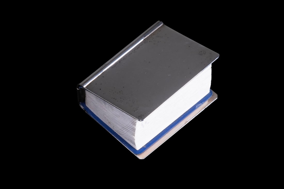 TIFFANY STERLING CASED MINIATURE WEBSTER DICTIONARY - 2