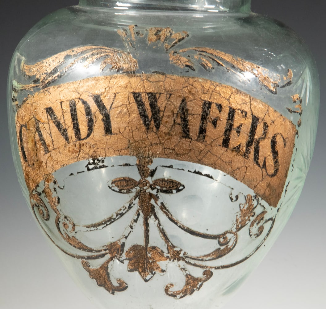 PAIR OF GILDED AGE CANDY SHOP WINDOW DISPLAY JARS - 2