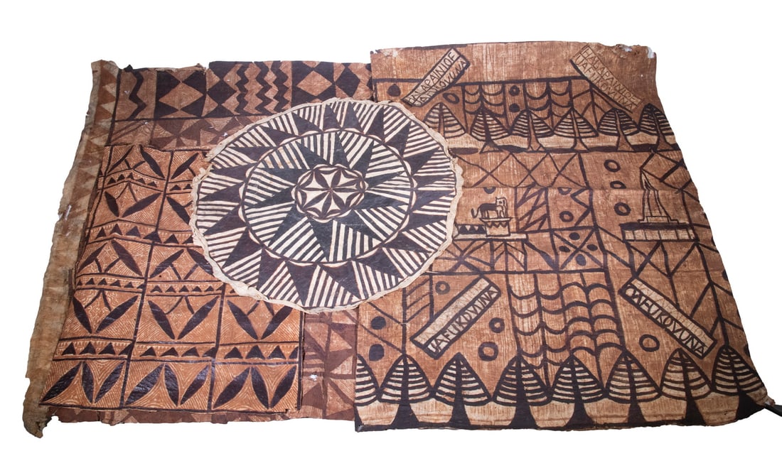 (4 PCS) POLYNESIAN TAPA CLOTH (1 of 3)