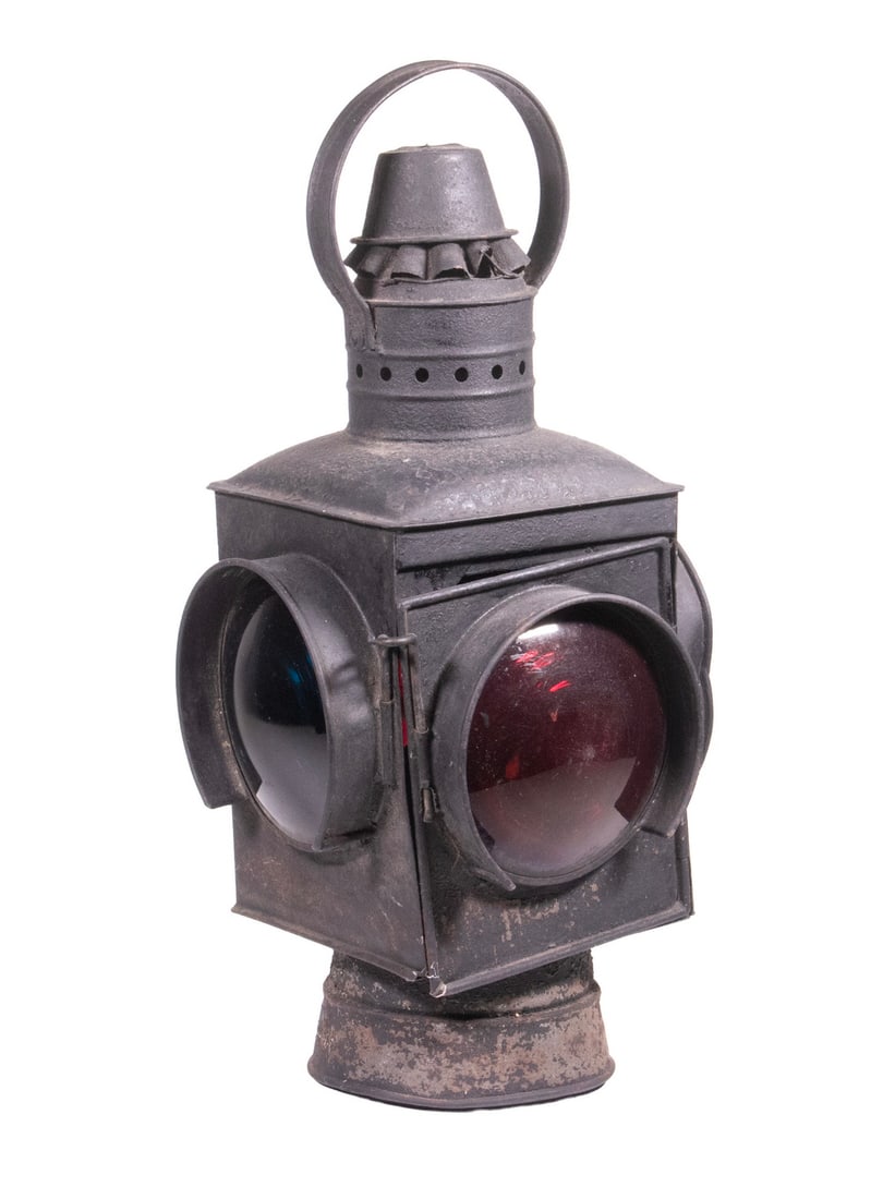 EARLY AMERICAN RAILROAD SIGNAL LANTERN (1 of 2)